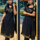 Black Beauty Golden Foil Kurti Set with Dupatta