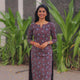 Midnight Bloom Printed Cotton Kurti
